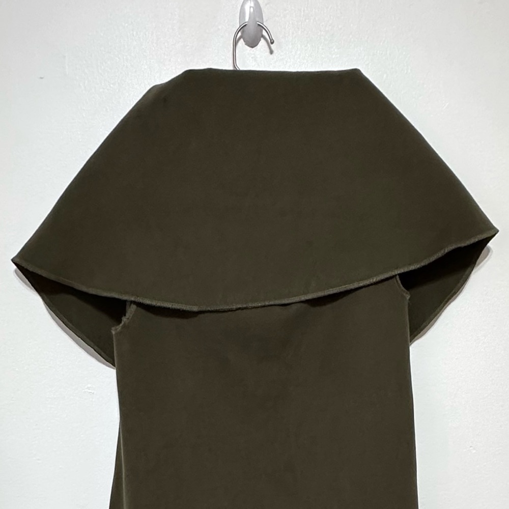 Revamped Camo Green Waterfall Sleeveless Over Coat Size XS - Picture 5 of 8